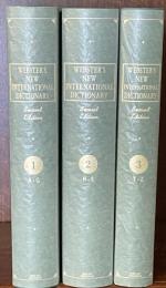 Webster's New International Dictionary of the English Language. Second Edition, Unabridged. With Reference History. Facsimile Reprint of the First Printing of the 1934 Edition. Complete in Three Volumes: Vol. I A–G; Vol. II H–S; Vol. III T–Z.
