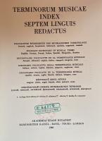 Terminorum Musicae Index Septem Linguis Redactus. Polyglottes Wörterbuch der musikalischen Terminologie （Q-Z） (Deutsch, Englisch, Französisch, Italienisch, Spanisch, Ungarisch, Russisch). 2. Auflage.