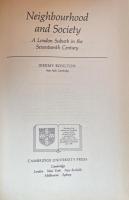 Neighbourhood and Society: A London Suburb in the Seventeenth Century (Cambridge Studies in Population, Economy and Society in Past Time, 5)