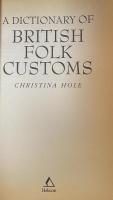 A Dictionary of British Folk Customs