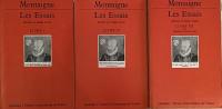 Montaigne – Les Essais. Édition de Pierre Villey. Complete in Three Volumes. Paperback Set in Slipcase