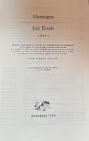Montaigne – Les Essais. Édition de Pierre Villey. Complete in Three Volumes. Paperback Set in Slipcase