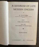 A Grammar of Late Modern English　　H.Poutsma