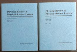 Physical Review & Physical Review Letters:Combined Cumulative Subject Index 1951-1973 Part1 Part2