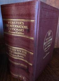 Webster's New International Dictionary of the English Language Second Edition Unabridged with reference History:
 An entirely new book utilizing all the experience and resources of more than one hundred years of genuine Webster Dictionaries
