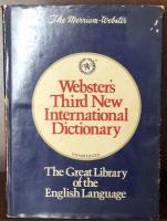Webster's Third New International Dictionary of the English Language Unabridged