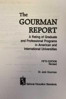 The Gourman Report : A Rating of Graduate and Professional Programs in American and International Universities