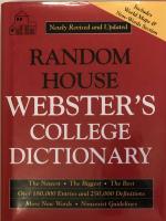 Random House Webster's College Dictionary