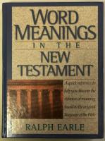 Word Meanings in the New Testament