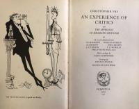 An Experience Of Critics and The Approach To Dramatic Criticism
