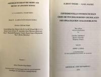 Amsterdam studies in the theory and history of linguistic science II：
Classics in psycholinguistics Volume1：
Experimentelle Untersuchungen Ueber Die Psychologische Grundlagen Der Sprachlichen Analogiebildung