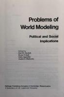 Problems of World Modeling : Political and Social Implications
