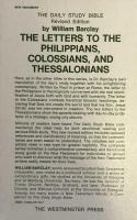 The Letters to the Philippians, Colossians and Thessalonians　