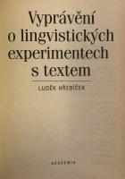 Vyprávění o lingvistických experimentech s textem