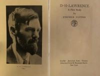 D. H. Lawrence : A First Study