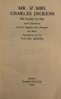 MR. AND MRS. CHARLES DICKENS  HIS LETTERS TO HER  