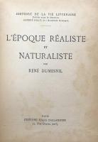 L'Epoque réaliste et naturaliste