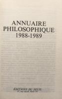 Annuaire philosophique 1988-1989