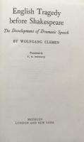 English Tragedy Before Shakespeare: The Development of Dramatic Speech