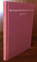 The Canon of Sir Thomas Wyatt's Poetry