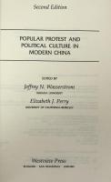 Popular Protest And Political Culture In Modern China: Second Edition 