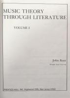 Music Theory Through Literature Volume I