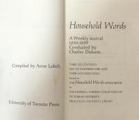 HOUSEHOLD WORDS: Table of Contents List of Contributors and Their Contributions