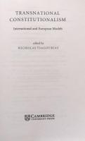 Transnational Constitutionalism: International and European Perspectives