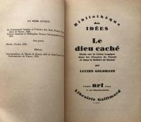 Bibliothèque Des Idées - Le Dieu Caché: Etude sur la vision tragique dans les Pensées De Pascal et dans le théâtre de Racine