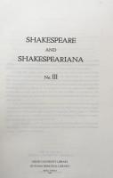 Shakespeare and Shakespeariana　No.Ⅲ