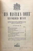 'His Master's Voice' Recorded Music :including records up to Supplement No.4006,with the General and Connoisseur Records combined in one alphabetical index.