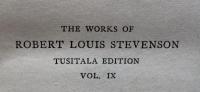 The Black Arrow: A Tale of the Two Roses,  The Works of Robert Louis Stevenson Tsusitata Edition Vol.IX