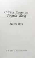 Critical Essays on Virginia Woolf (Critical Essays on Modern British Literature) 