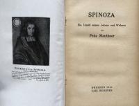 Spinoza  Ein Umriß seines Lebens und Wirkens