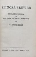 Spinoza-Brevier  Zusammengestellt und mit einem Nachwort versehen
