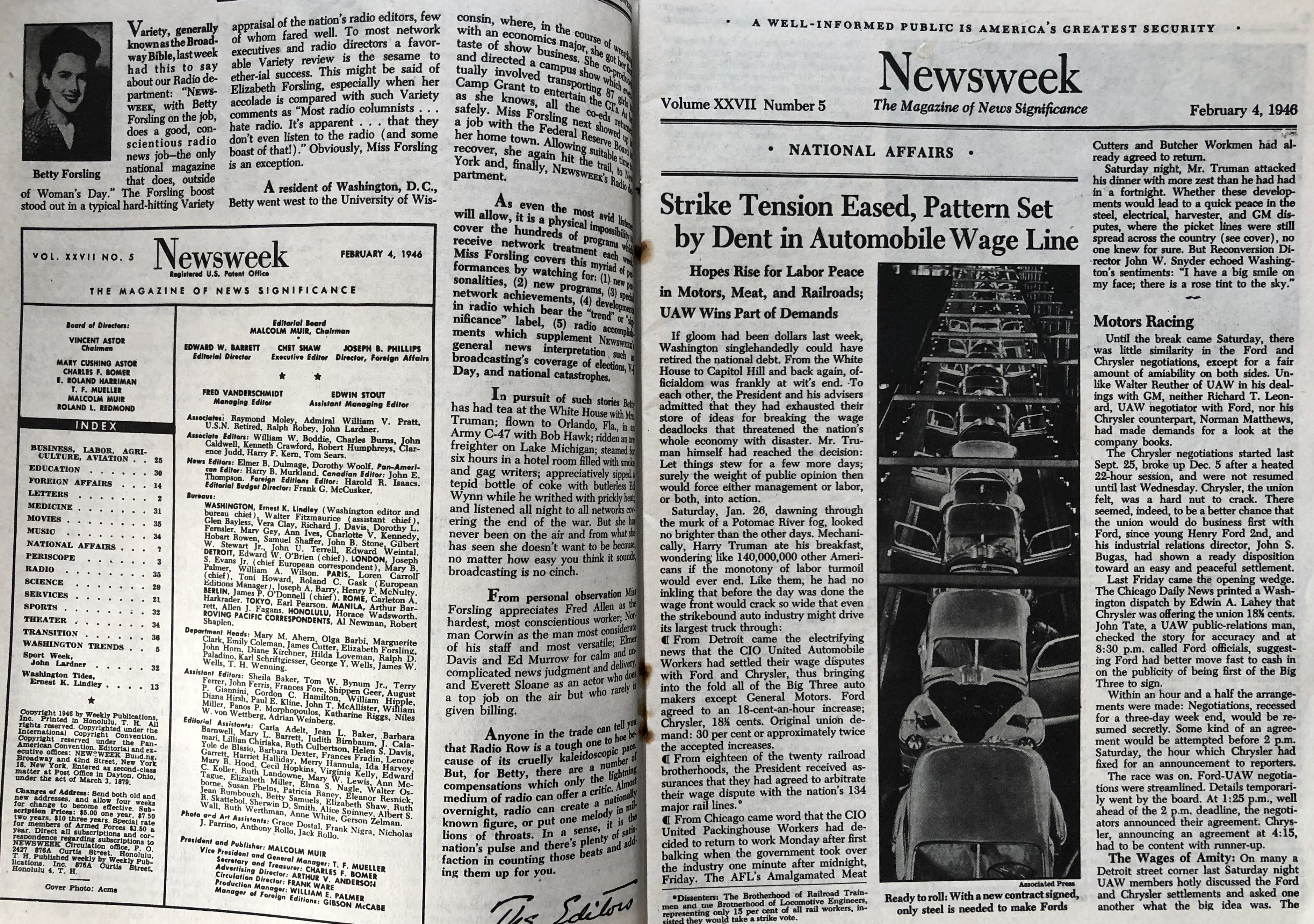 Newsweek Pacific February 4, 1946 No.5 富士書房  古本、中古本、古書籍の通販は「日本の古本屋」 日本の古本屋