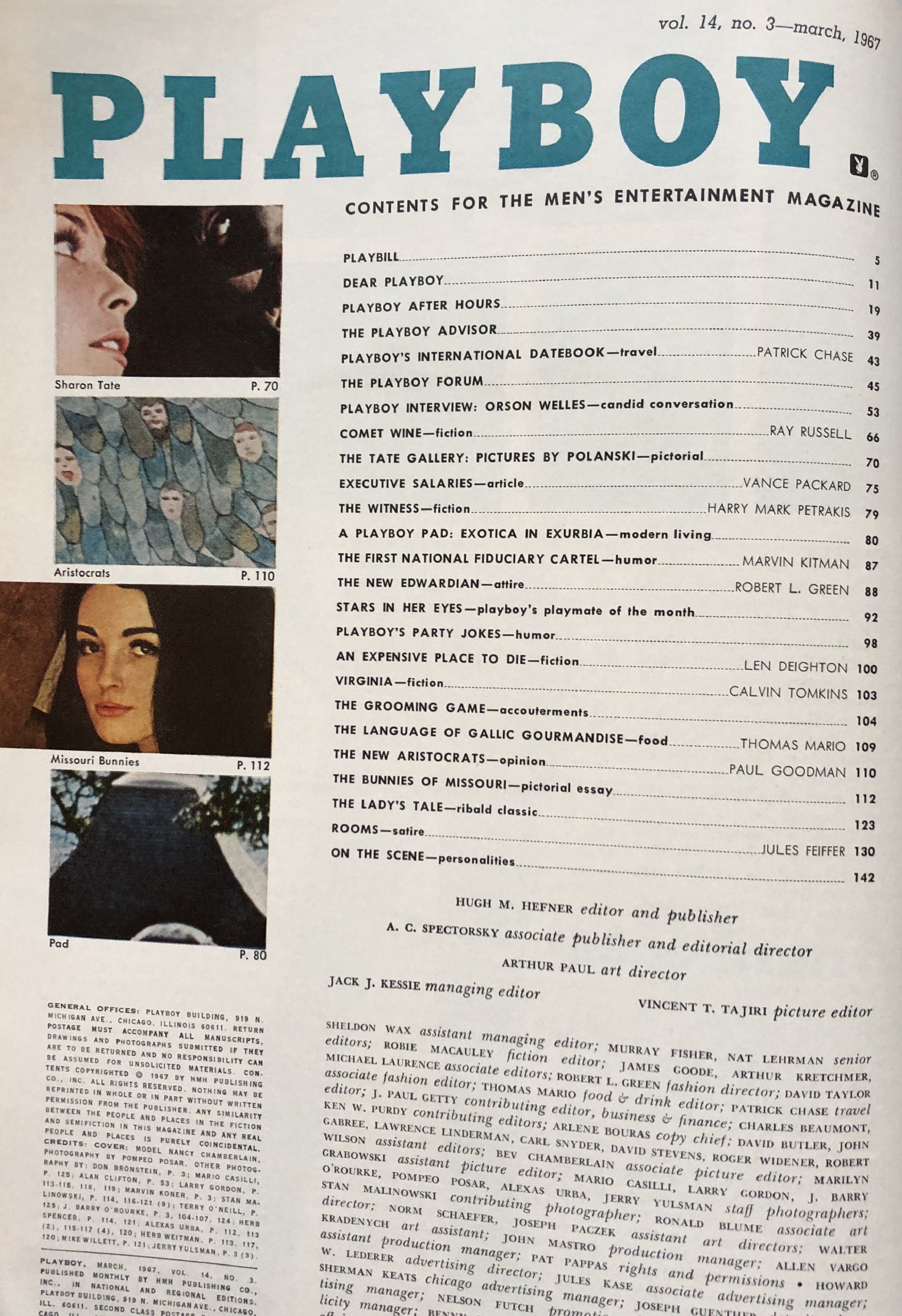 PLAYBOY March 1967 vol.14 No.3 / 富士書房 / 古本、中古本、古