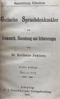 Gotische Sprachdenkmäler mit Grammatik, Übersetzung und Erläuterungen