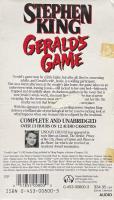 Gerald's Game :Audio Cassettes Complete and unabridged