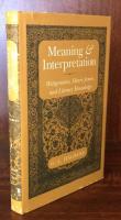 Meaning and Interpretation: Wittgenstein, Henry James, and Literary Knowledge