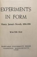Experiments in Form: Henry James's Novels, 1896-1901