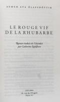 LE ROUGE VIF DE LA RHUBARBE 
