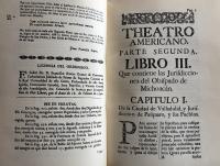 Theatro Americano, Descripción General de Los Reynos, Y Provincias de La Nueva España, Y Sus Jurisdicciones  Tom.1・2