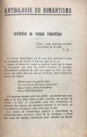 Anthologie du Romantisme (nouvelle édition)