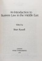 Introduction to Business Law in the Middle East