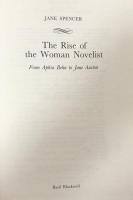 The Rise of the Woman Novelist: From Aphra Behn to Jane Austen
