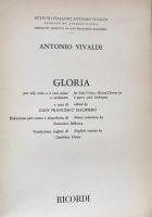 Gloria  Canto e pianoforte  Vocal scores  