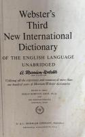 Webster's Third New International Dictionary of the English Language Unabridged