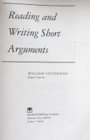 Reading and Writing Short Arguments
