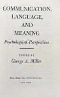 Communication, Language, and Meaning: Psychological Perspectives